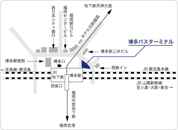 福岡会場への地図
